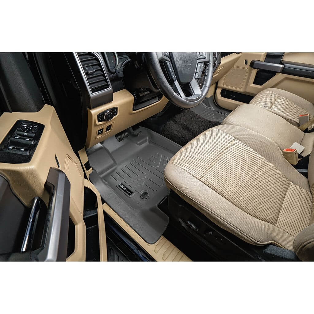 SmartCoverage™ Floor Liners For 2015-2026 Ford F-150 SuperCrew Cab (1st Row Bench) (No OTH and no 2nd Row Underseat Storage) Vinyl