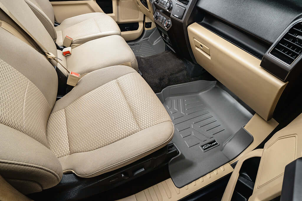 SMARTLINER Floor Liners for 2022-2025 Ford F-150 Lightning 2nd Row Bench seat without under seat fold-flat storage
