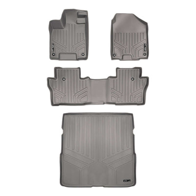SMARTLINER Custom Fit Floor Liners For 2016-2022 Honda Pilot (8 Passenger Model)