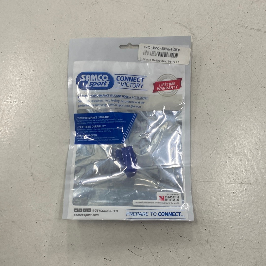 SAMCO Silicone Blanking Caps: 3/8" ID 1 3/16" (30mm) Length BLUE