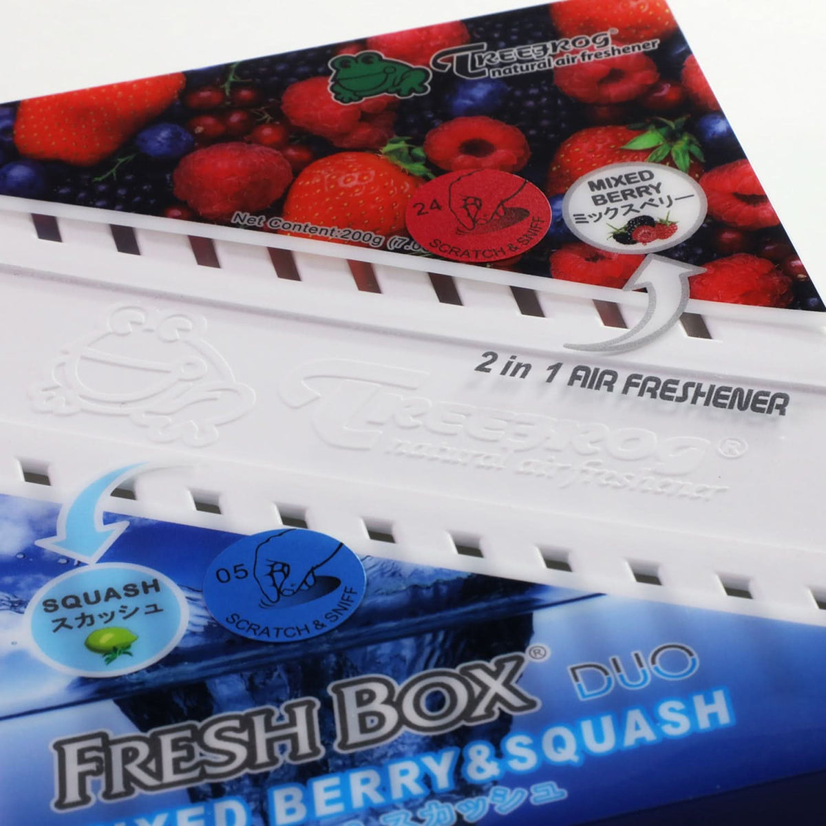 Tree Frog 2-in-1 Fresh Box Duo Air Freshener - 200g Gel - Lemon Squash
