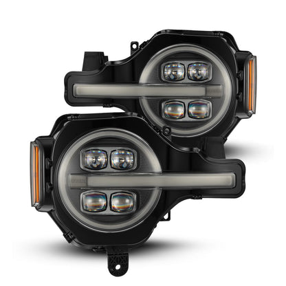 AlphaRex 21-23 Ford Bronco / 22-23 Bronco Raptor NOVA-Series LED Projector Headlights Black