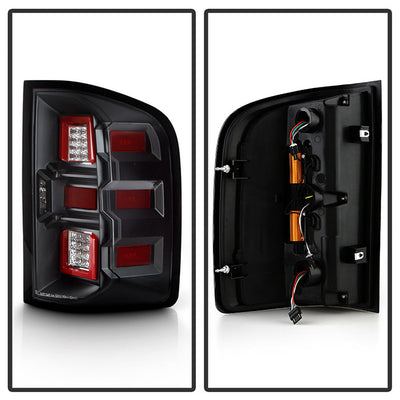 SPYDER xTune 07-13 Chevrolet Silverado 1500/3500 Full LED Tail Lights - Black (ALT-CH-CSIL07-FLED-BK) 9951480