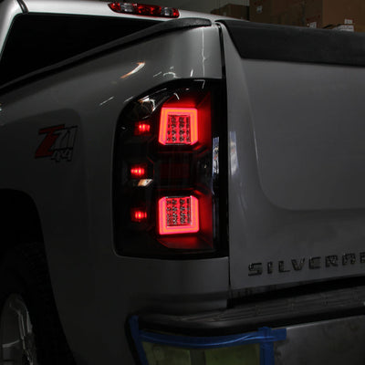 SPYDER xTune 07-13 Chevrolet Silverado 1500/3500 Full LED Tail Lights - Black (ALT-CH-CSIL07-FLED-BK) 9951480