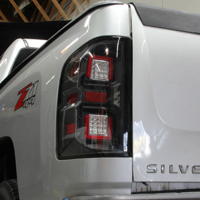 SPYDER xTune 07-13 Chevrolet Silverado 1500/3500 Full LED Tail Lights - Black (ALT-CH-CSIL07-FLED-BK) 9951480