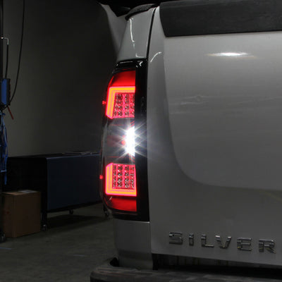 SPYDER xTune 07-13 Chevrolet Silverado 1500/3500 Full LED Tail Lights - Black (ALT-CH-CSIL07-FLED-BK) 9951480