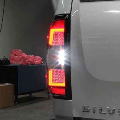 SPYDER xTune 07-13 Chevrolet Silverado 1500/3500 Full LED Tail Lights - Black (ALT-CH-CSIL07-FLED-BK) 9951480