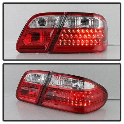 SPYDER Xtune Mercedes Benz W210 E-Class 96-02 LED Tail Lights Red Clear ALT-CL-MBW210-LED-RC 5020642