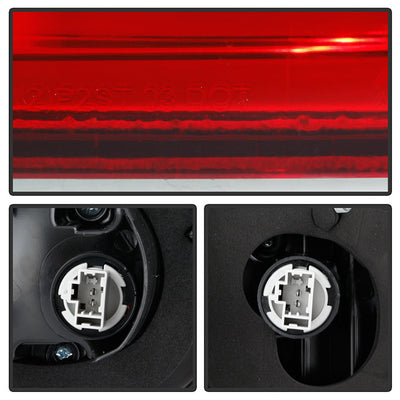 SPYDER xTune 06-08 Acura TSX Light Bar LED 4pcs Tail Lights - Red Clear (ALT-JH-ATSX06-LBLED-RC) 9047527