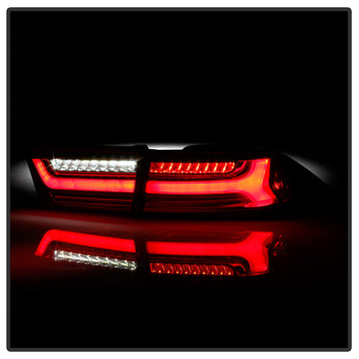SPYDER xTune 06-08 Acura TSX Light Bar LED 4pcs Tail Lights - Red Clear (ALT-JH-ATSX06-LBLED-RC) 9047527