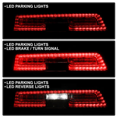 SPYDER xTune 14-15 Chevy Camaro OE Plus Full LED Tail Light - Smoke Clear (ALT-JH-CCAM14-OEP-FLED-SM) 9960321