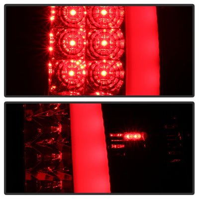 SPYDER xTune 99-02 Chevy Silverado 1500 Light Bar Style LED Tail Lights - Red Clear (ALT-JH-CS99-LBLED-RC) 9036804