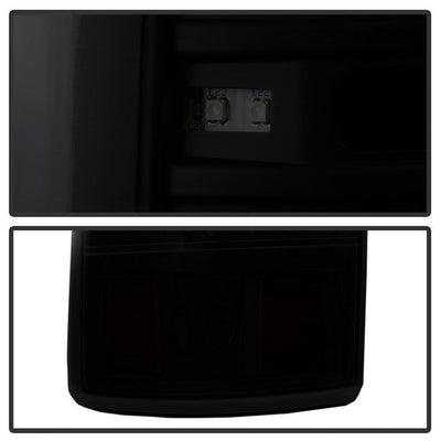 SPYDER xTune 03-06 Chevrolet Silverado 1500 LED Tail Lights - Black Smoke (ALT-JH-CSIL03-LED-BSM) 9037641