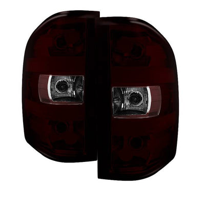 SPYDER Xtune GMC Sierra 07-13 OEM Tail Lights Dark Red ALT-JH-CSIL07-OE-RSM 9033100