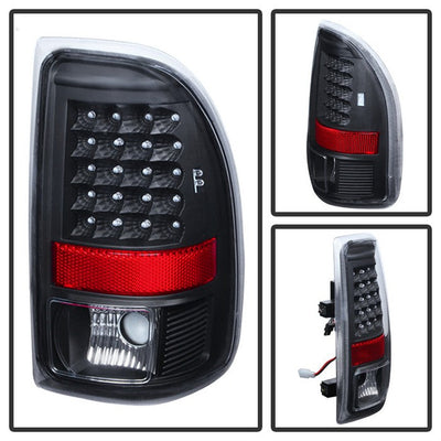 SPYDER Xtune Dodge Dakota 97-04 LED Tail Lights Black ALT-JH-DDAK97-LED-BK 9027017