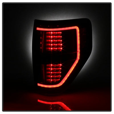 SPYDER xTune 09-14 Ford F-150 Light Bar LED Tail Lights - Black (ALT-JH-FF15009-LBLED-BK) 9042188