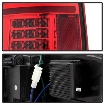 SPYDER xTune 09-14 Ford F-150 Light Bar LED Tail Lights - Red Clear (ALT-JH-FF15009-LBLED-RC) 9042201