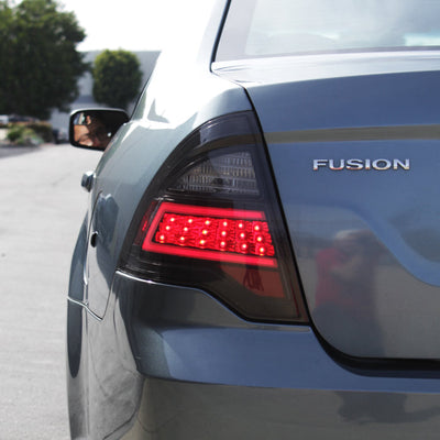 SPYDER xTune 10-12 Ford Fusion Light Bar LED Tail Lights - Black Smoked (ALT-JH-FFU10-LBLED-BSM) 9041662