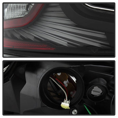SPYDER xTune 06-07 Infiniti G35 Coupe LED Light Tube Style Tail Lights - Black (ALT-JH-IG3506-LEDLB-BK) 9037719