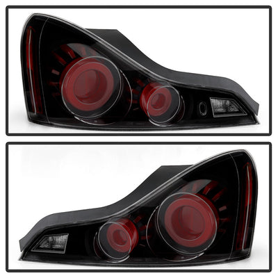 SPYDER xTune 08-13 Infiniti G37 Coupe LED Tube Style Tail Lights - Black Smoked (ALT-JH-IG37-2D-LBLED-BSM) 9048579
