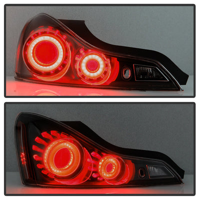 SPYDER xTune 08-13 Infiniti G37 Coupe LED Tube Style Tail Lights - Black Smoked (ALT-JH-IG37-2D-LBLED-BSM) 9048579