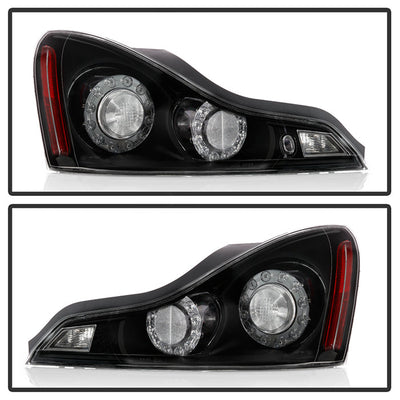 SPYDER 08-13 Infiniti G35 G37 Coupe Only / Q60 14-15 OEM Style Tail Lights - Black 9047534