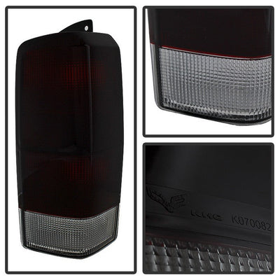 SPYDER Xtune Jeep Cherokee 1997-2001 OEM Style Tail Lights Red Smoked ALT-JH-JC97-OE-RSM 9029868