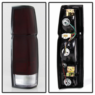 SPYDER 86-97 Nissan Hardbody Pickup OEM Tail Lights - Red Smoke 9047138