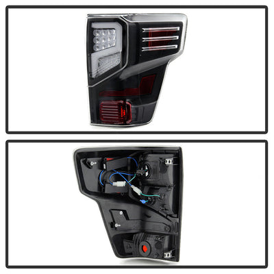 Xtune Nissan Titan 16-20 Light Bar LED Tail Light Black ALT-JH-NT16-LBLED-BK 9049255