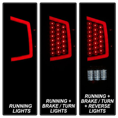 SPYDER xTune 16-18 Toyota Tacoma Light Bar LED Tail Lights - Black Smoked (ALT-JH-TTA16-LBLED-BSM) 9041693
