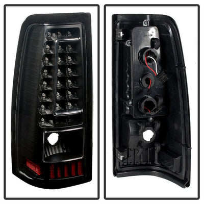 SPYDER Xtune Chevy Silverado 1500-2500-3500 03-06 C-Shape LED Tail Lights Black ALT-ON-CS03-G2-LED-BK 5081261