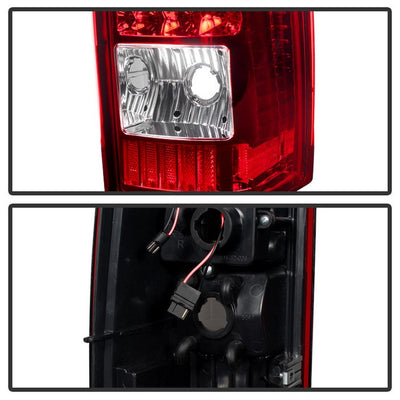 SPYDER Xtune Chevy Silverado 1500-2500-3500 03-06 C-Shape LED Tail Lights Red Clear ALT-ON-CS03-G2-LED-RC 5081285