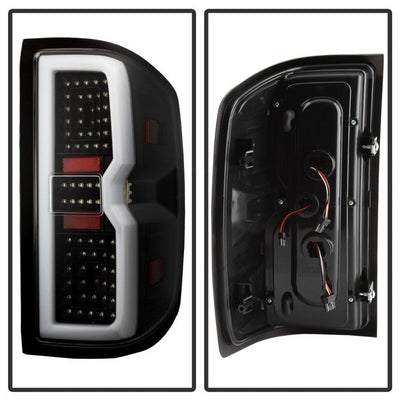 SPYDER xTune 14-16 Chevrolet Silverado 1500 Light Bar LED Tail Lights - Black (ALT-ON-CS14-LBLED-BK) 9040283