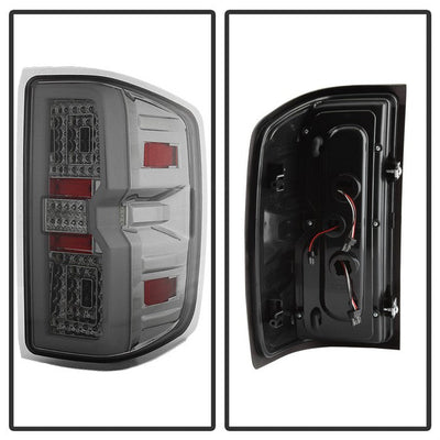 SPYDER xTune 14-16 Chevrolet Silverado 1500 Light Bar LED Tail Lights - Smoke (ALT-ON-CS14-LBLED-SM) 9040320