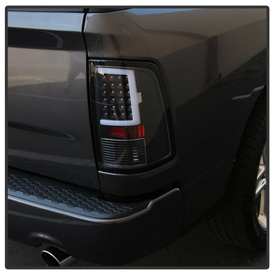 SPYDER xTune 09-18 Dodge Ram 1500 (Incandescent Model) LED Tail Lights - Blk (ALT-ON-DR09-LBLED-BK) 5082206