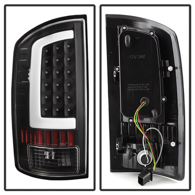 SPYDER xTune 02-06 Dodge Ram 1500 Light Bar LED Tail Light - Black (ALT-ON-DRAM02V3-LBLED-BK) 9040252