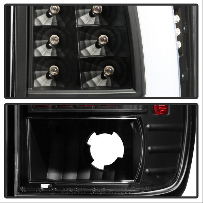 SPYDER xTune Ford F150 Styleside 97-03 Light Bar LED Tail Lights - Black ALT-ON-FF15097-LBLED-BK 5082084
