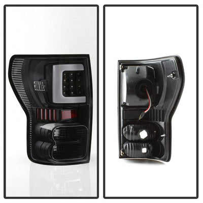 SPYDER xTune 07-13 Toyota Tundra Light Bar LED Tail lights - Black (ALT-ON-TTU07V2-LBLED-BK) 9038563