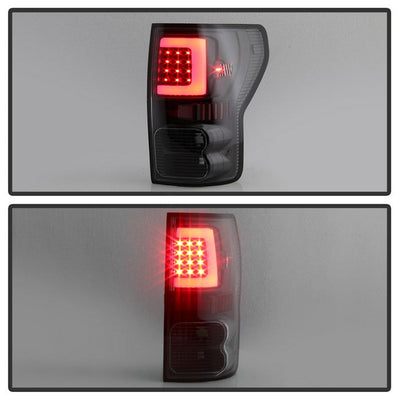 SPYDER xTune 07-13 Toyota Tundra Light Bar LED Tail lights - Black (ALT-ON-TTU07V2-LBLED-BK) 9038563