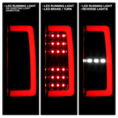 SPYDER 15-22 Chevy Colorado Red Light Bar LED Tail Lights - Black (ALT-YD-CCO15-RBLED-BK) 5089496
