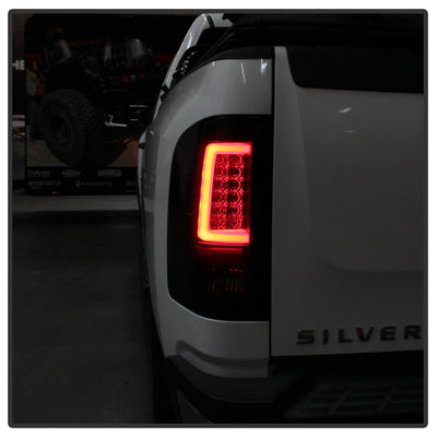 Spyder 07-13 Silverado (Will Not Work w/2010 921 Bulb)V3 Tail Lights Blk Smk ALT-YD-CS07V3-LBLED-BSM 5084095