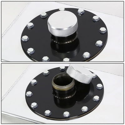 12 Gallon Polished Aluminum Fuel Cell Gas Tank with Level Sender