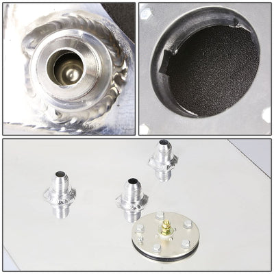 12 Gallon Polished Aluminum Fuel Cell Gas Tank with Level Sender