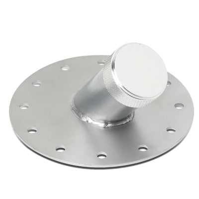 Fuel Cell Filler Neck Steel with Aluminum Cap 45 Degree Silver