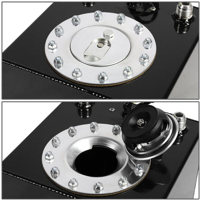 2.5 Gallon Aluminum Fuel Cell Gas Tank with Level Sender - Polished