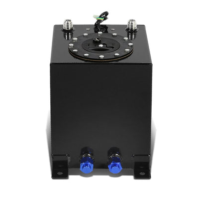 2.5 Gallon Aluminum Fuel Cell Gas Tank with Level Sender - Black