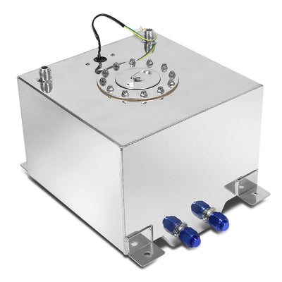 5 Gallon Aluminum Fuel Cell Gas Tank with Level Sender - Polished