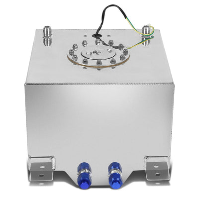 5 Gallon Aluminum Fuel Cell Gas Tank with Level Sender - Polished