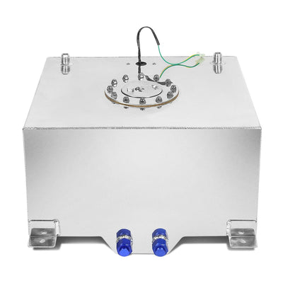 10 Gallon Aluminum Fuel Cell Gas Tank with Level Sender - Polished