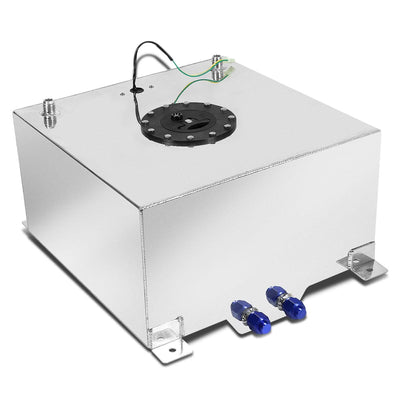 15.5 Gallon Aluminum Fuel Cell Gas Tank with Level Sender - Polished